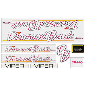 1986 Diamond Back - Viper - for grey frame decal set