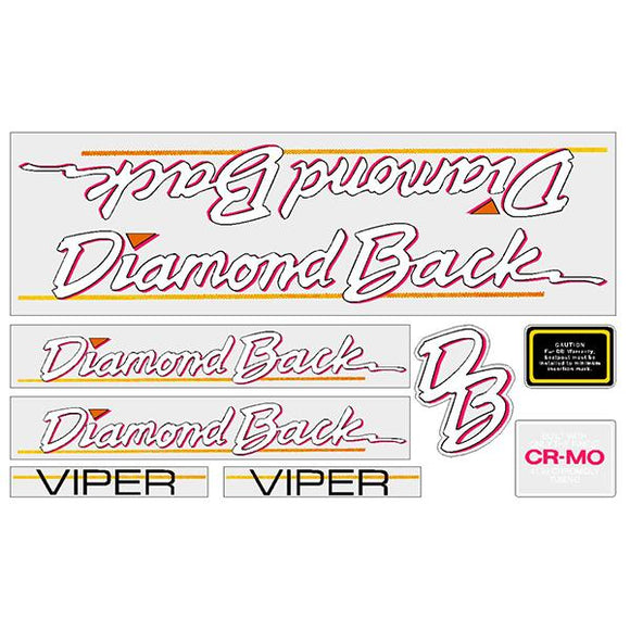 Diamond Back - 1986 Viper - for grey frame decal set