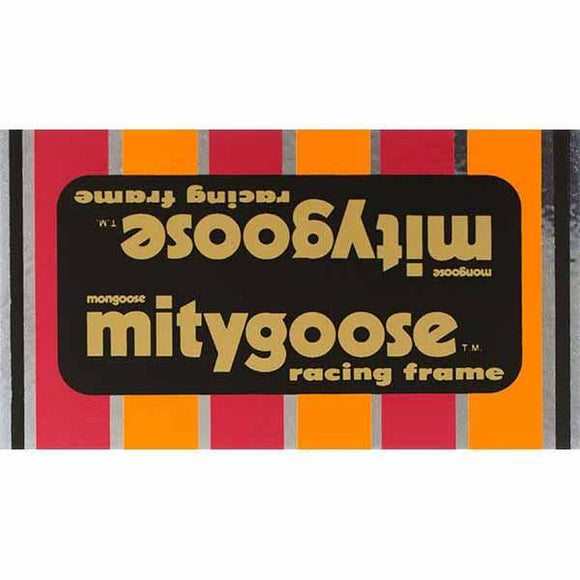 1982-83 Mitygoose Mongoose Black down tube decal