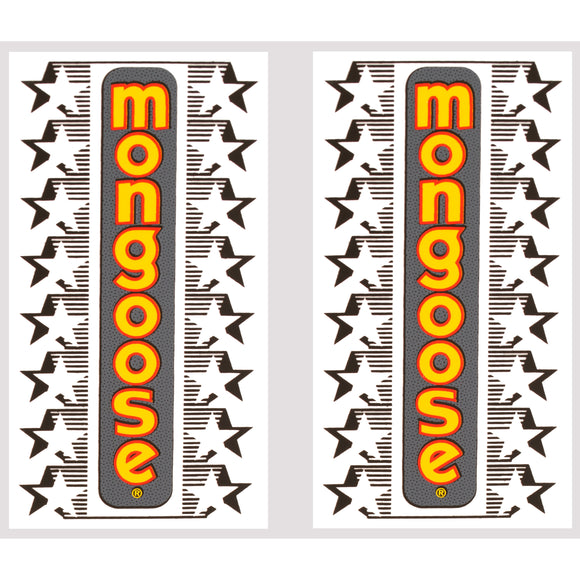 1983 85 Mongoose fork decal set Orange Yellow BMX Products USA