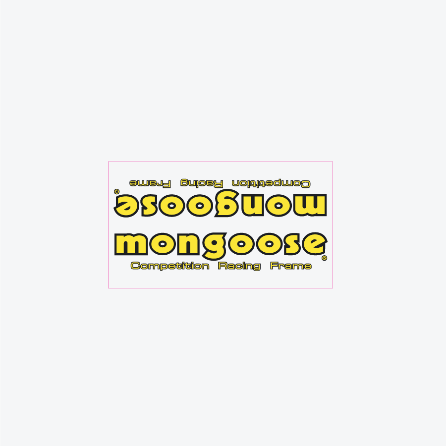 1985 Mongoose - Expert decal set - Yellow | BMX Products USA