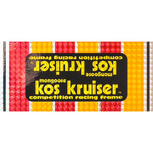 1980-81 Kos Kruiser PRISM Mongoose down tube decal