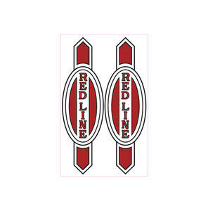 Redline early font seat mast decal