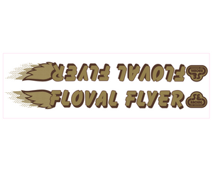 SE Racing - Floval Flyer down tube decal - gold w/brown shadow