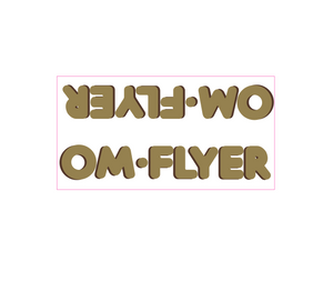 SE Racing - OM Flyer down tube decal - gold w/brown shadow