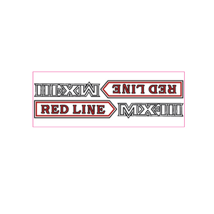 Redline MX-III early font down tube decal