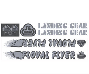 SE Racing - Floval Flyer Decal set - silver w/gray shadow