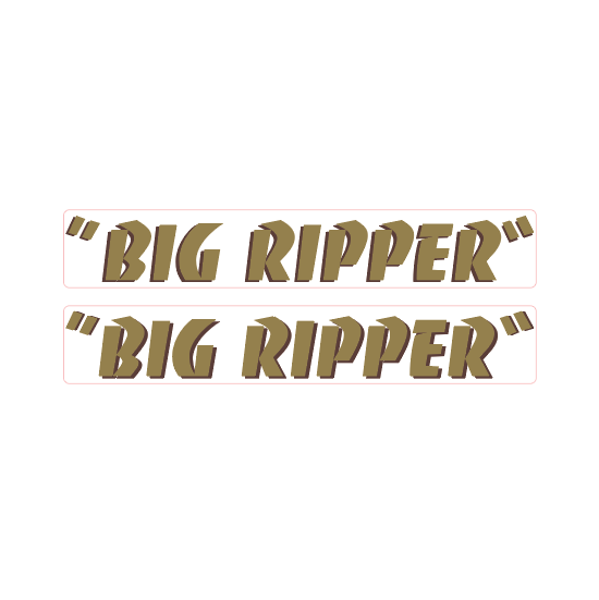 SE BIKES - Big Ripper down tube decal - gold w/ brown shadow