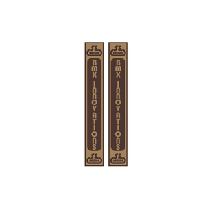 SE Racing - BMX Innovations fork decal set - 1st Gen. tan/brown