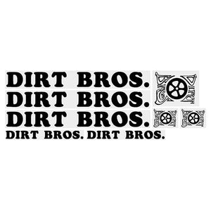 Dirt Bros. - Tuff Wheel Black on clear decal set
