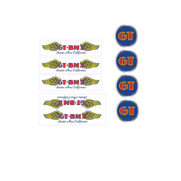 1984-85 GT BMX - TEAM Series - Clear - decal set 1984-85 GT BMX - TEAM Series - Clear - decal set