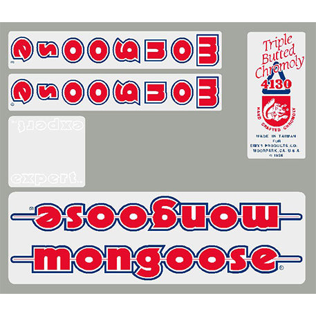 1986 Mongoose - Expert decal set