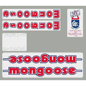1986 Mongoose - M1 Minigoose  decal set