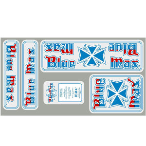 1986 Blue Max Decal set - on clear