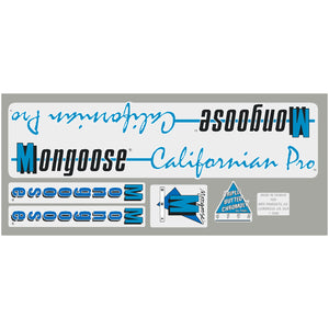 1988 Californian Pro Mongoose decal set