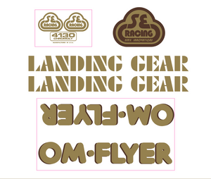 SE Racing - OM Flyer Decal set - gold w/brown shadow