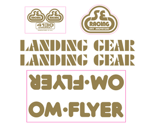 SE Racing - OM Flyer Decal set - gold on clear