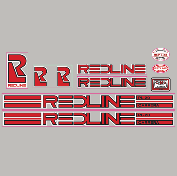 1982 Redline PL-20 Carrera decal set