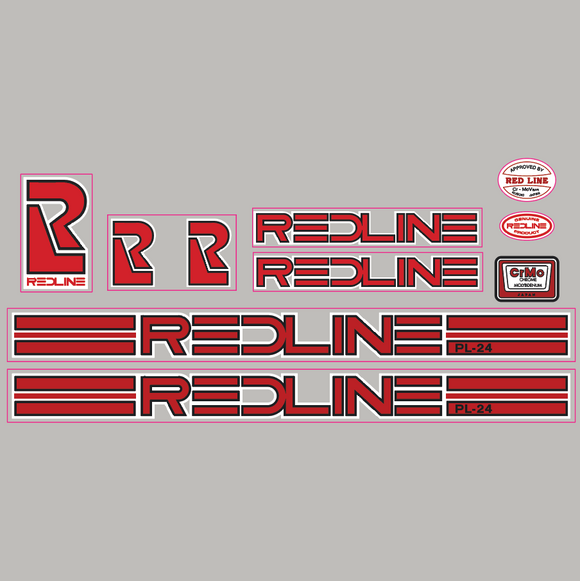 Redline PL 24 decal set BMX Products USA
