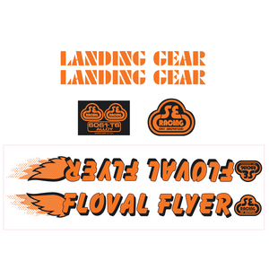 SE Racing - Floval Flyer Decal set - orange w/black shadow