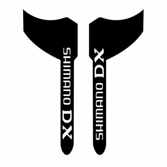 Shimano Dx Seatpole Decal Set - Black Old School Bmx