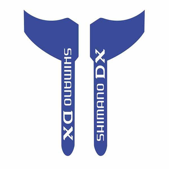 Shimano Dx Seatpole Decal Set - Blue Old School Bmx