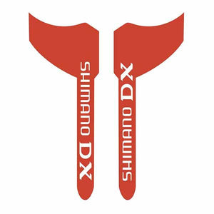 Shimano Dx Seatpole Decal Set - Red Old School Bmx