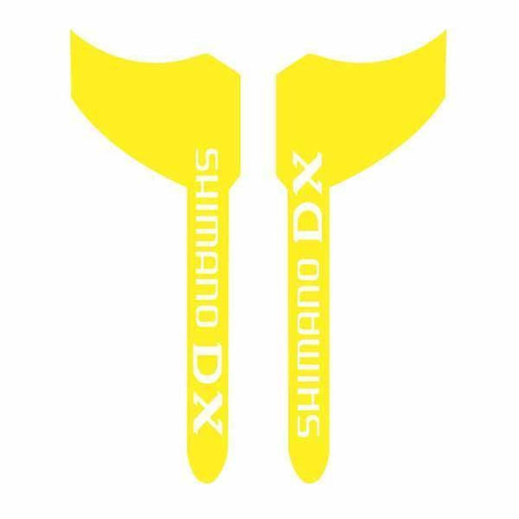 Shimano Dx Seatpole Decal Set - Yellow Old School Bmx