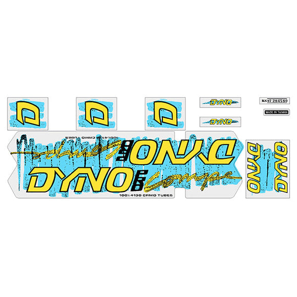 1987 DYNO - PRO COMPE on clear decal set