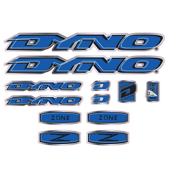 thumbnail interactive-video image 1 of 1995 Dyno VFR Decal Set - For Chrome Frame BMX - Original Style Stickers 1 of 6