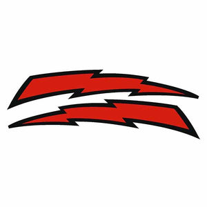Elina - Lightning Bolt Red Black Seat Decal Set Old School Bmx