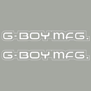 G-Boy Manufacturing - White Down Tube Decal Set Old School Bmx