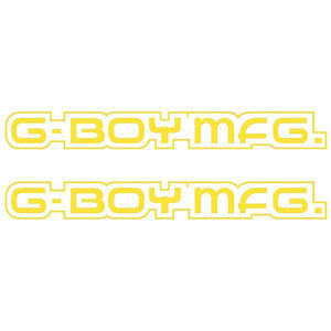 G-Boy Manufacturing - Yellow Down Tube Decal Set Old School Bmx