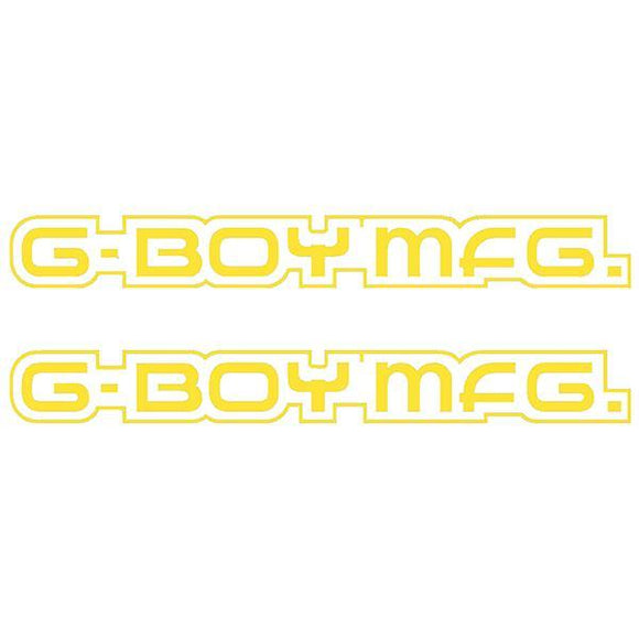 G-Boy Manufacturing - Yellow Down Tube Decal Set Old School Bmx