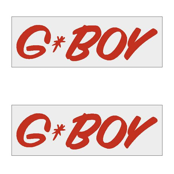 G-BOY Script - RED Horizontal decal pair | BMX Products USA