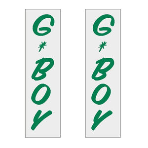 G-Boy Script - Green Vertical Decal Pair Old School Bmx