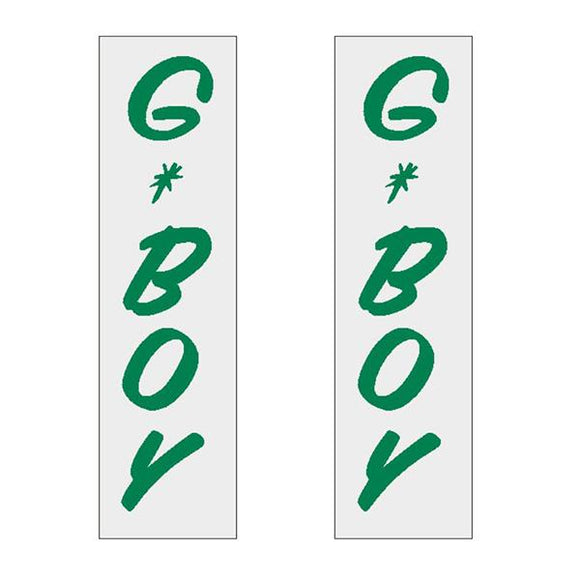 G-Boy Script - Green Vertical Decal Pair Old School Bmx