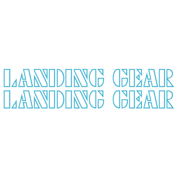 SE BIKES - Landing Gear Fork Decal set -white with blue outline / oversized