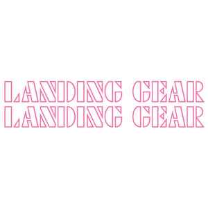 SE BIKES - Landing Gear Fork Decal set - white with pink outline / oversized