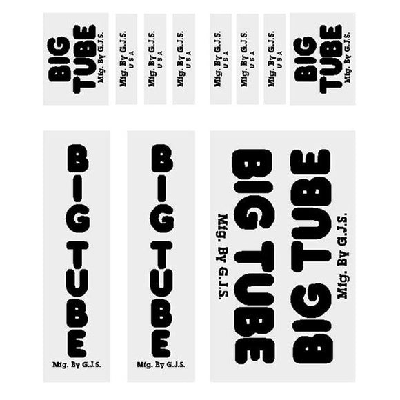 GJS - BIG TUBE - black decal set