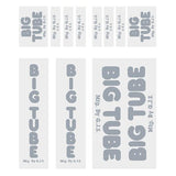 GJS - BIG TUBE - chrome decal set