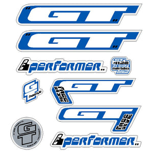 2000 GT BMX - Pro Performer - decal set - Chrome frame