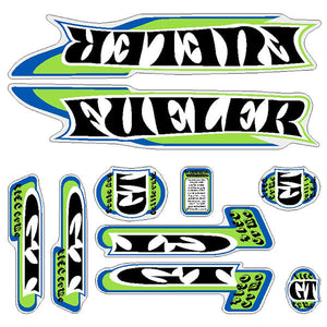 2000 GT BMX - Fueler - Green Blue decal set