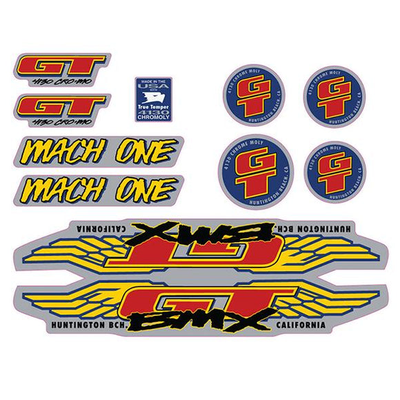 1993 GT BMX - Mach One - Chrome decal set