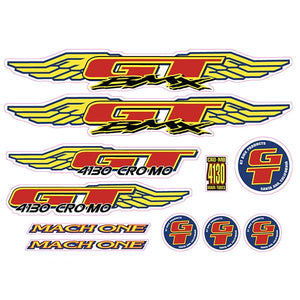 1997 GT BMX - Mach One - decal set - clear