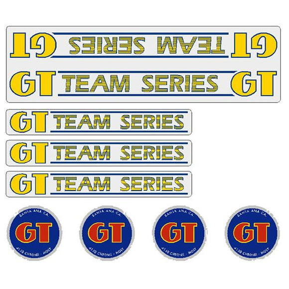 1984-85 GT BMX - TEAM Series - Clear - decal set