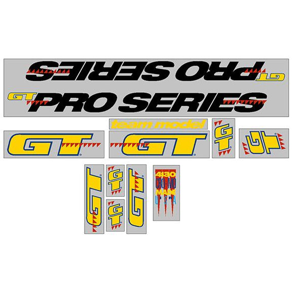 1990 GT BMX - Pro Series - For Chrome frame decal set