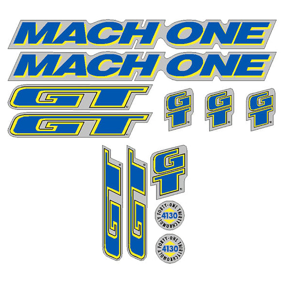 1992 GT BMX - Mach One - Chrome - decal set