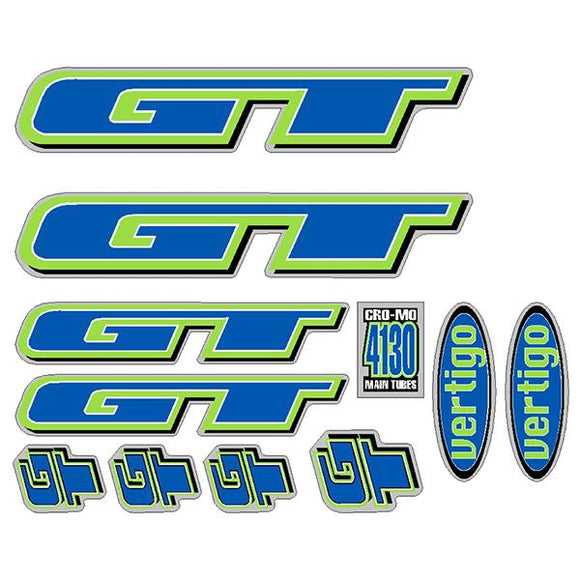 1997 GT BMX - Vertigo - for chrome frame decal set