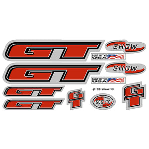 1998 GT BMX Show - decal set